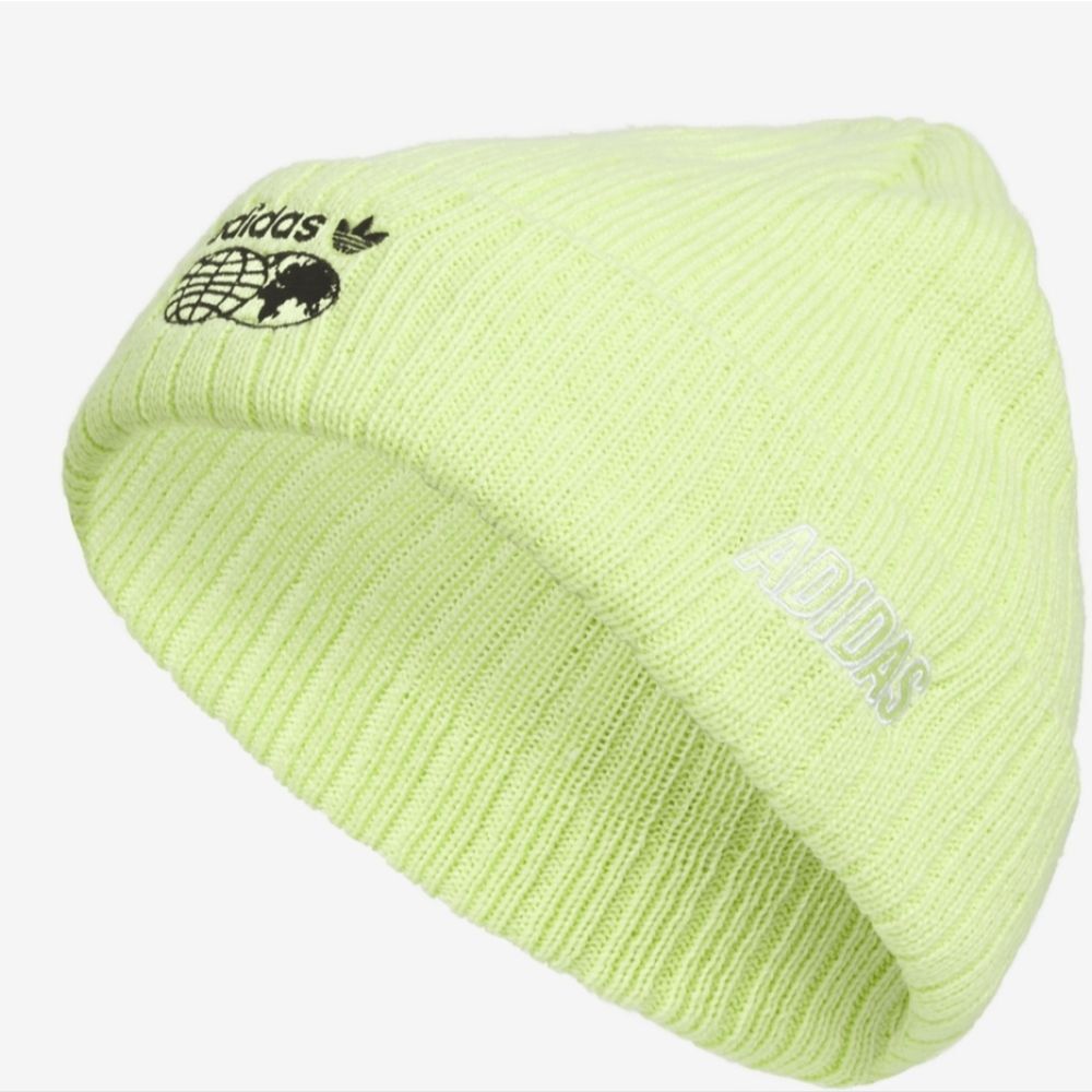Adidas Originals‎ Worldwide Beanie Hat- Volt/Black/Volt